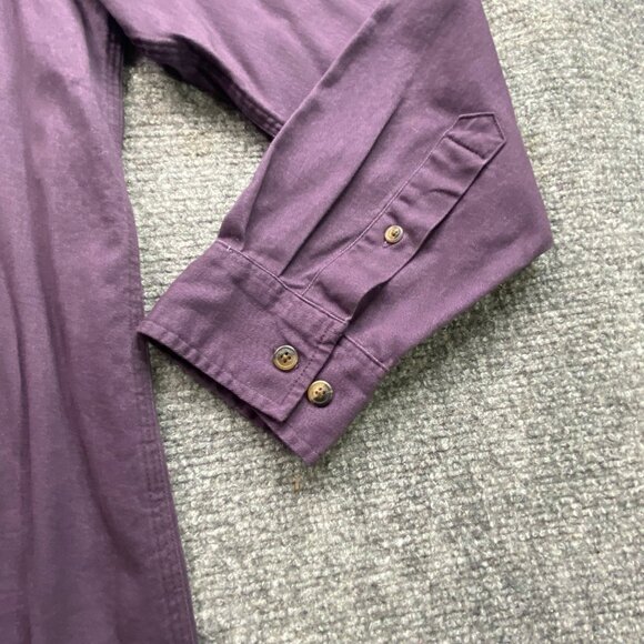 C.E. Schmidt Workwear Shirt Mens M Purple Cotton Button-Down Long Sleeves Pocket - Picture 4 of 9